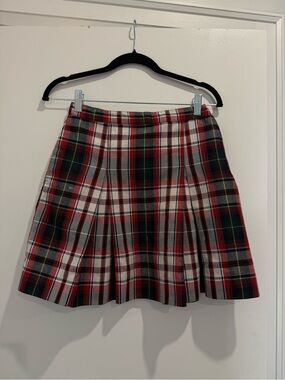 Plaid Pleated Mini Skirt